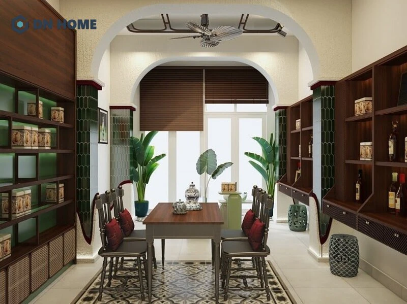 Thiết kế showroom yến sào theo phong cách Indochine