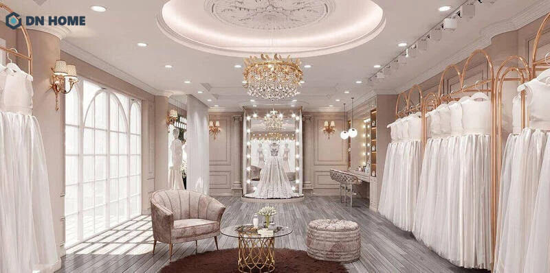 Bố trí đèn âm trần độc đáo tạo điểm nhấn cho từng khu vực trưng bày