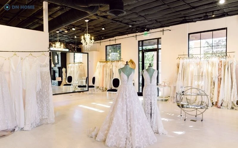 Thiết kế showroom áo cưới theo phong cách công nghiệp xen lẫn hiện đại
