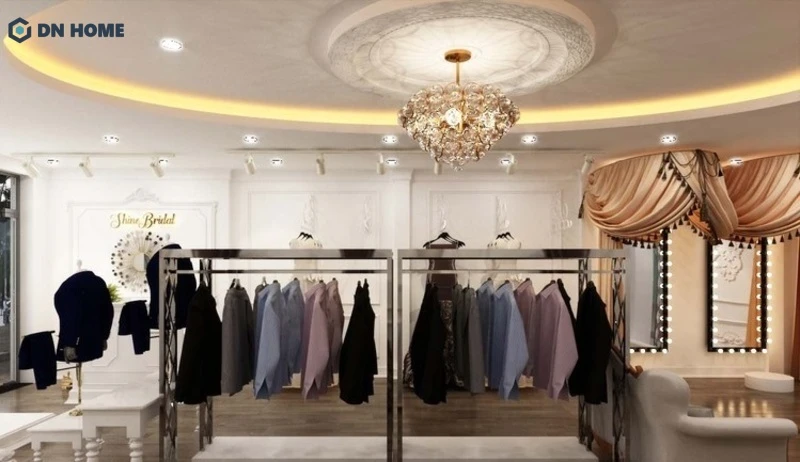 Phong cách cổ điển được ưa chuộng trong thiết kế showroom váy cưới