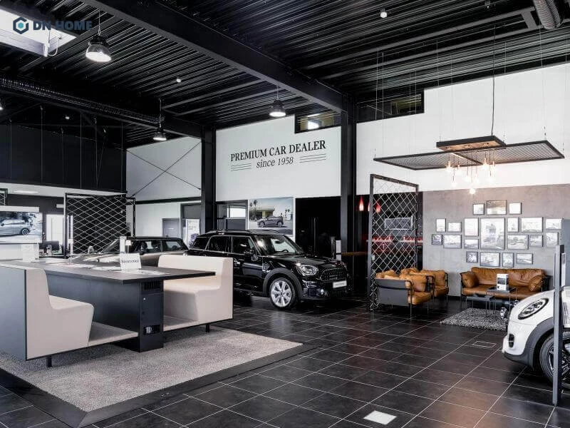 Thiết kế showroom trưng bày ô tô mini quy mô nhỏ tại địa phương