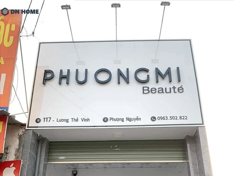 Biển hiệu makeup phong cách hiện đại, tạo điểm nhấn cho mặt tiền cửa tiệm