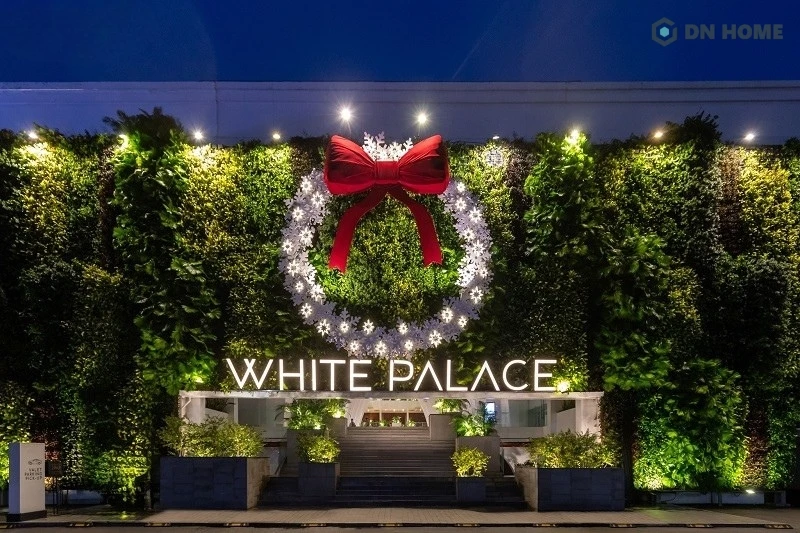 Bảng hiệu nhà hàng tiệc cưới sử dụng font chữ không chân thanh lịch, tối giản