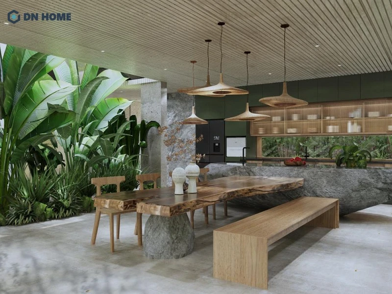 Không gian bếp phù hợp cho người mệnh Mộc