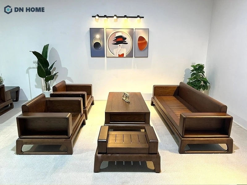 Mẫu bàn ghế gỗ phòng khách nhỏ đẹp