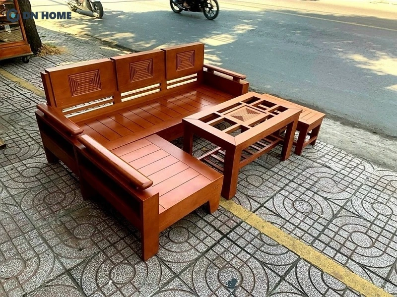 Mẫu bàn ghế gỗ phòng khách phù hợp với không gian có diện tích hạn chế