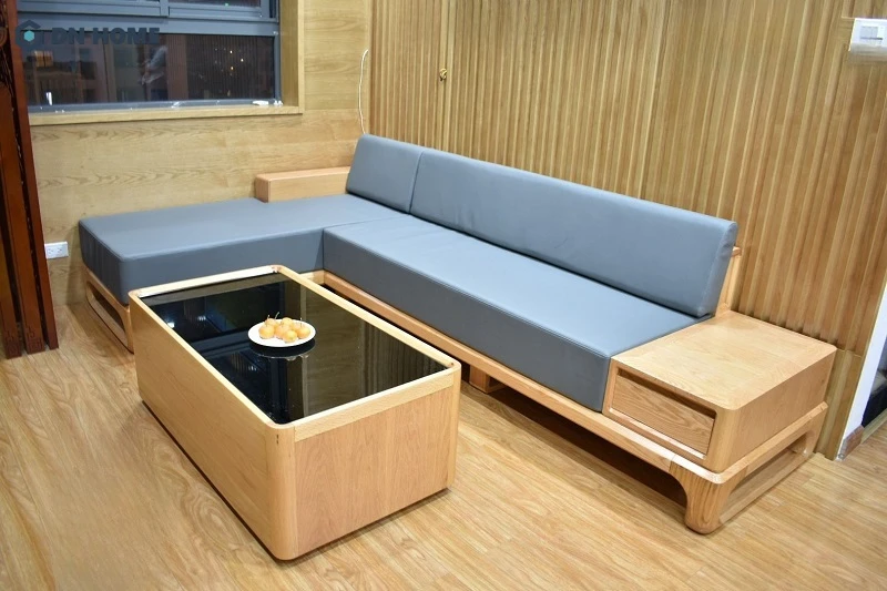 Mẫu bàn ghế gỗ phòng khách nhỏ xinh xắn