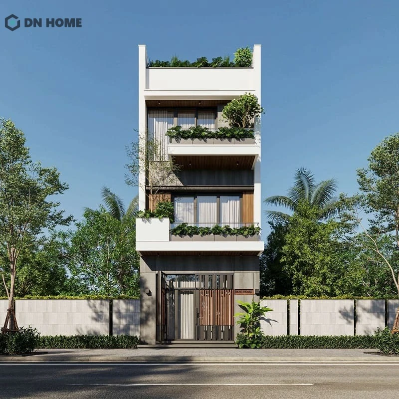 Bố trí thêm cây xanh ngoài ban công nhằm tạo không gian trong lành, tươi mát