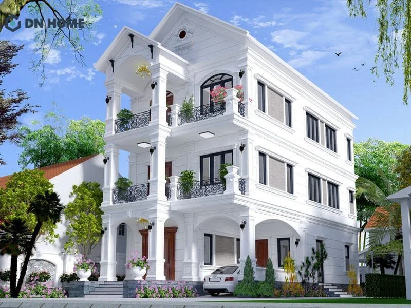 Mẫu nhà 1 trệt 2 lầu là sự lựa chọn hoàn hảo cho những ai yêu thích vẻ đẹp tinh tế, đẳng cấp