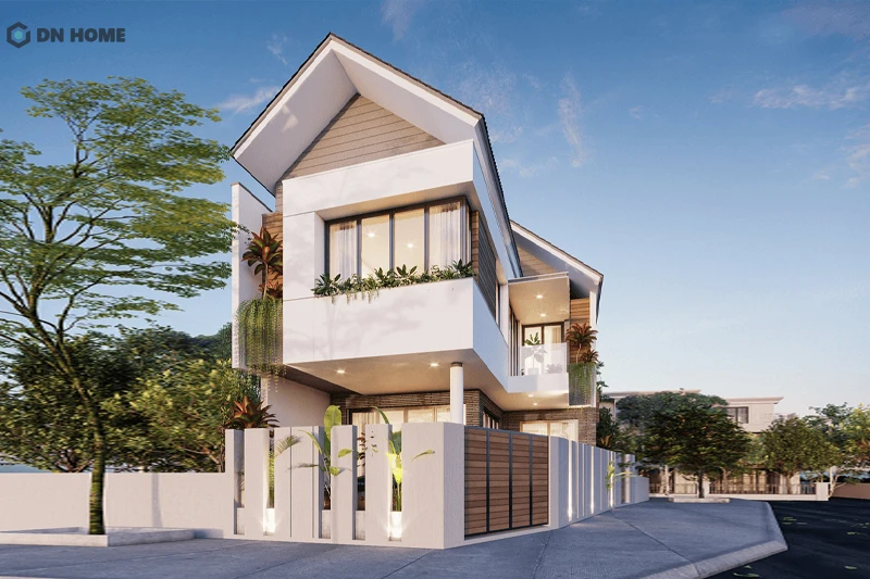 Nhà 2 mặt tiền 1 trệt 1 lầu có ưu điểm dễ dàng tận dụng được tối đa nguồn ánh sáng tự nhiên