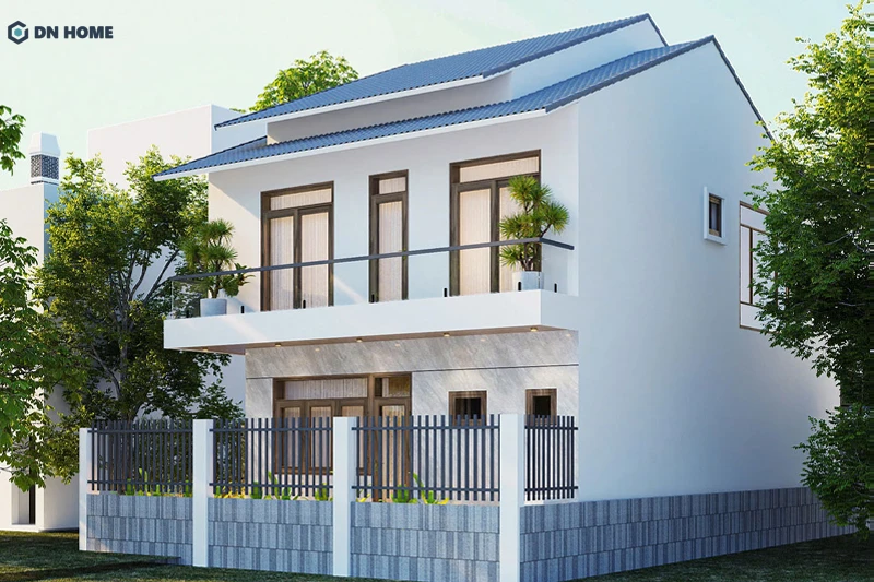 Mẫu nhà 2 tầng nông thôn giá rẻ tập trung vào công năng và thiết kế phong cách đơn giản