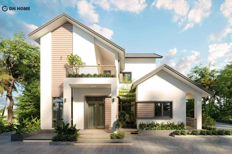 Sử dụng các hình khối và phối màu sắc theo phong cách color block là xu hướng thiết kế nhà 2026