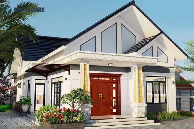 Nhà có 3 cột trước nhà là kiểu kiến trúc xây nhà khá phổ biến tại Việt Nam