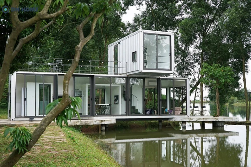 Nhà container ven sông giúp bạn sở hữu không gian sống gần gũi với thiên nhiên