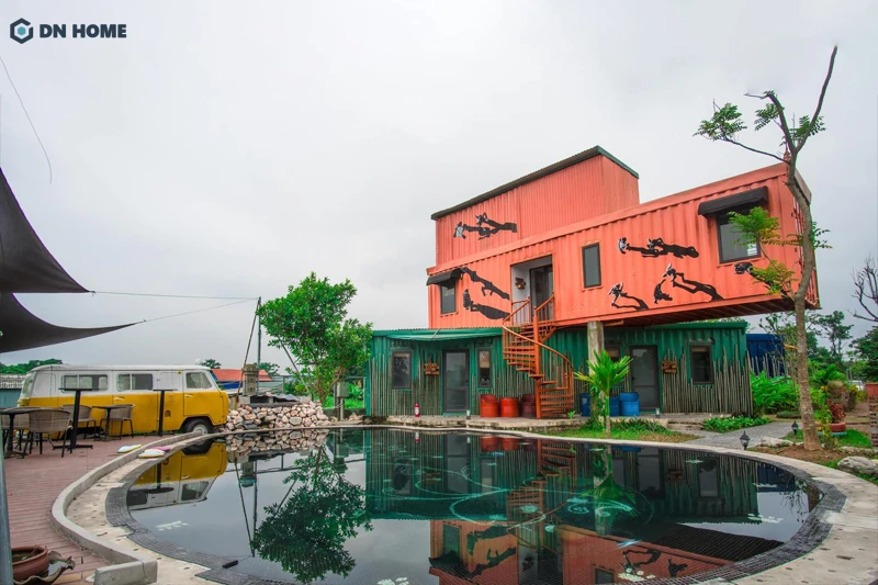 Thiết kế nhà container studio luôn bố trí nhiều concept trong cùng một không gian