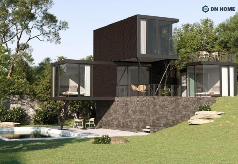 Nhà lắp ghép với thiết kế container độc, lạ, đẹp