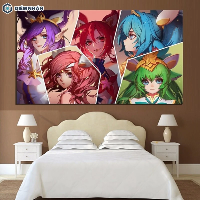 Trang trí phòng ngủ anime với các nhân vật nổi tiếng cùng màu sắc đẹp rực rỡ cuốn hút