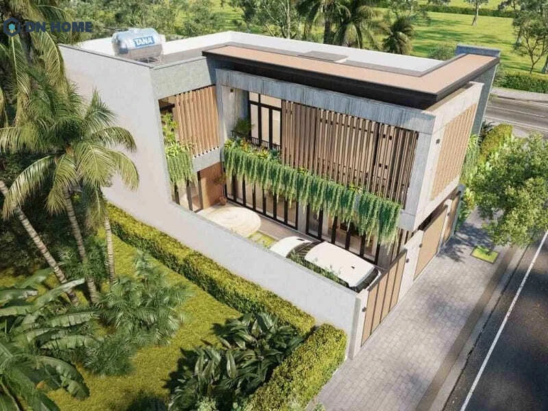 Thiết kế khoảng sân nhỏ, tận dụng tối đa ánh sáng, hoá giải phong thuỷ nhà hình chữ L hiệu quả