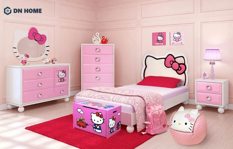 Mẫu đèn ngủ để đầu giường được lựa chọn theo concept chung của phòng