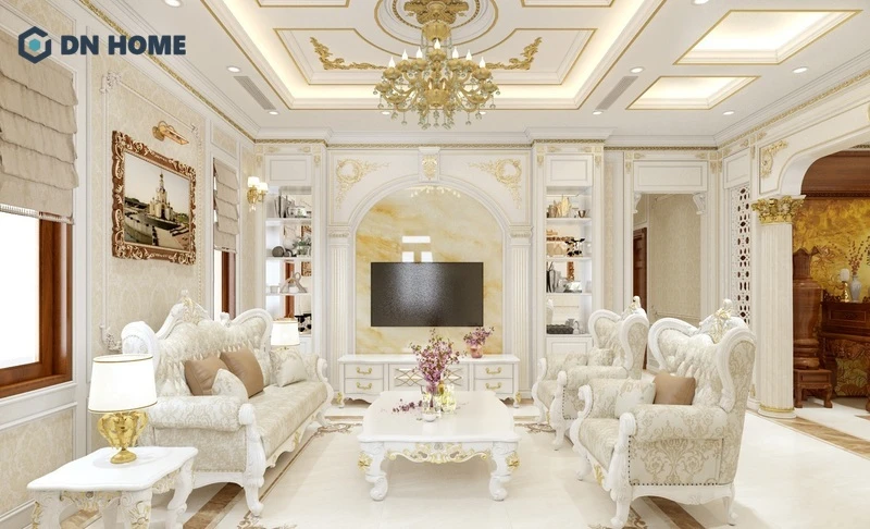 Phong cách cổ điển mang đến không gian sống sang trọng, thể hiện vị thế của gia chủ