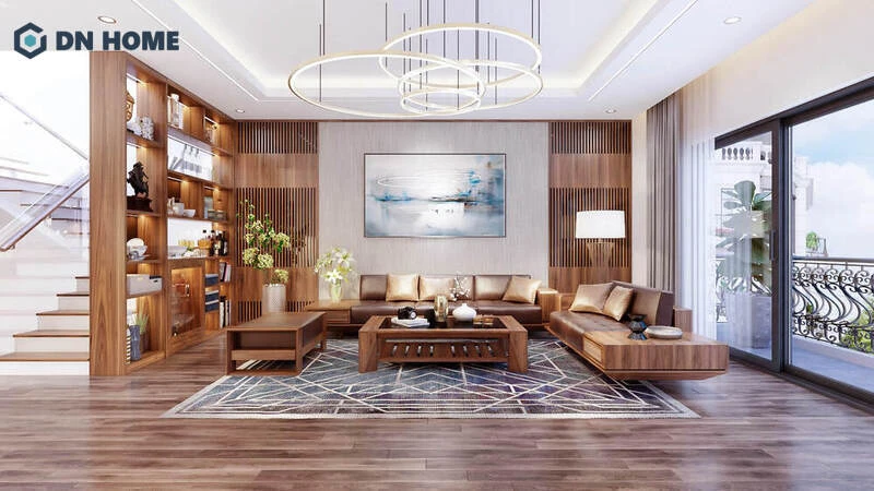 Trang trí đèn thả trần lớn tạo điểm nhấn ấn tượng