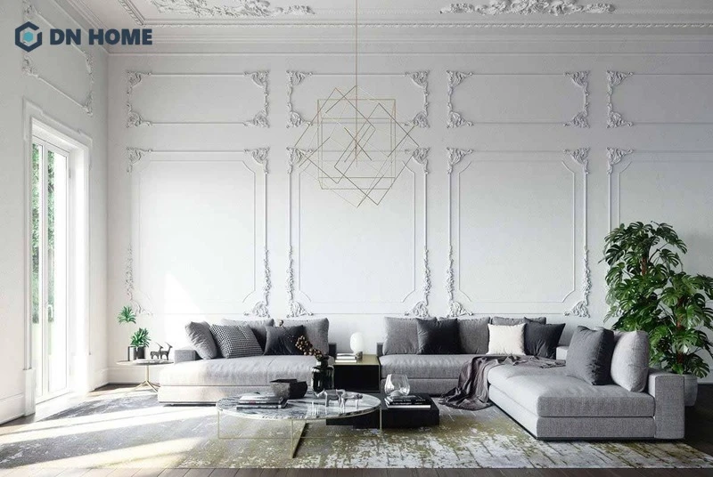 Thiết kế thi công nội thất biệt thự tân cổ điển mang âm hưởng cổ điển xen lẫn hiện đại