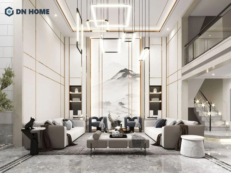 Nội thất luxury sử dụng vật liệu cao cấp, hiện đại