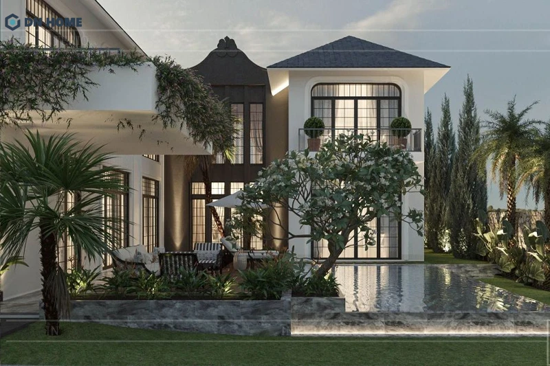 Cảnh quan phong cách Đông Dương sở hữu vẻ đẹp tinh tế giữa Á Đông truyền thống và tân cổ điển Pháp