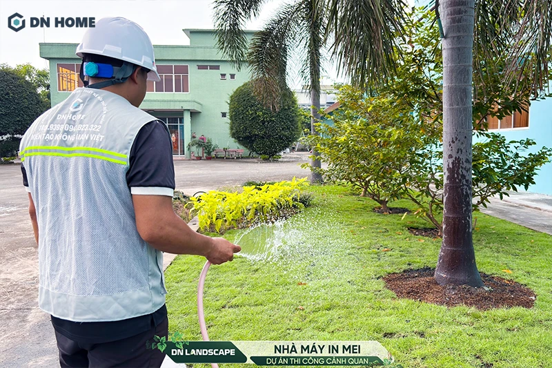 DN Landscape thi công - chăm sóc cảnh quan dự án nhà máy IN ME!