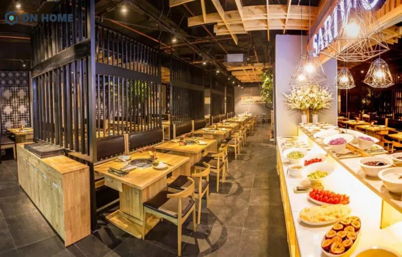 Mô hình lẩu nướng tự chọn đang là xu hướng thiết kế hiện nay