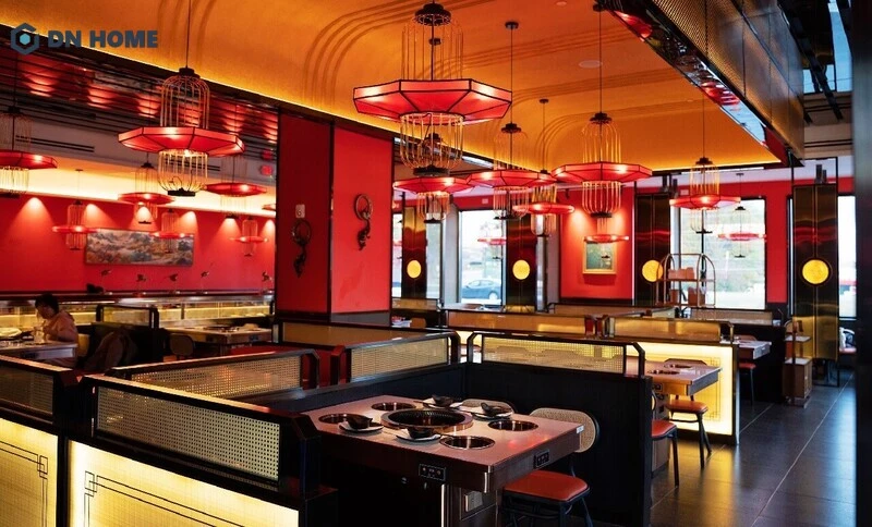 Thiết kế nhà hàng lẩu nướng phong cách Nhật Bản với không gian trang nhã