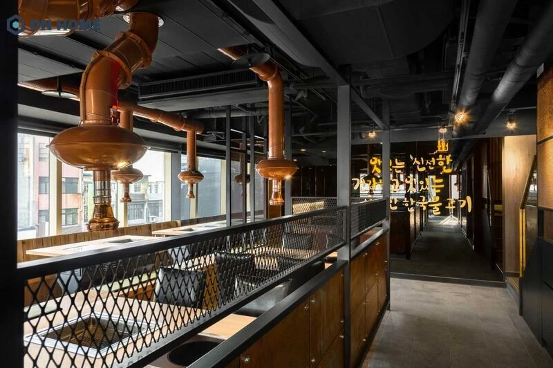 Nhà hàng lẩu nướng phong cách Hàn Quốc đẹp mang lại không gian ấm cúng