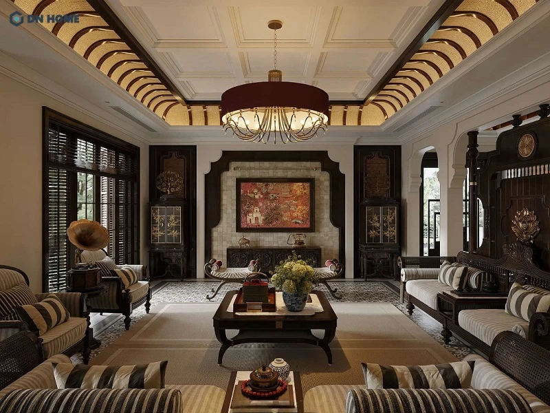Thiết kế nội thất biệt thự phong cách Indochine