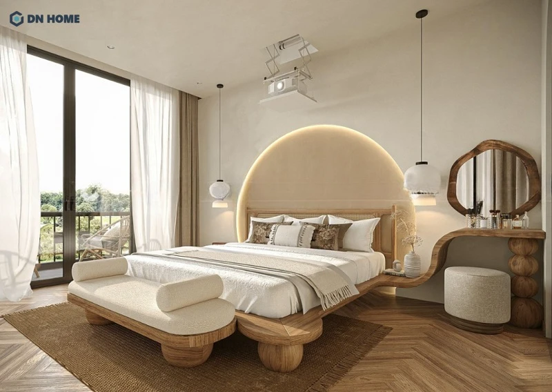 Không gian phòng ngủ Scandinavian ấm cúng, mộc mạc