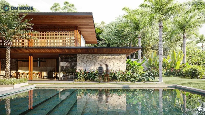 Xu hướng thiết kế biệt thự 2026 ưu tiên thiết kế không gian mở gần gũi với thiên nhiên