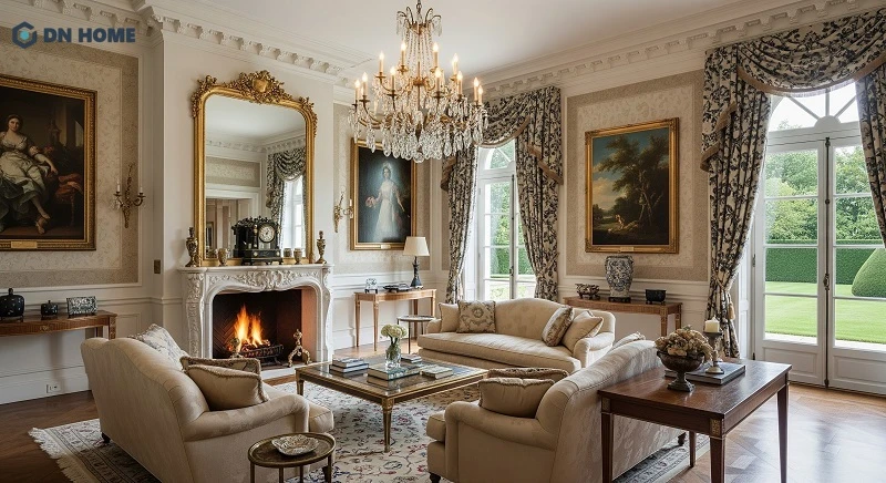 Không gian thanh lịch, quý phái trong thiết kế nội thất theo kiểu Pháp