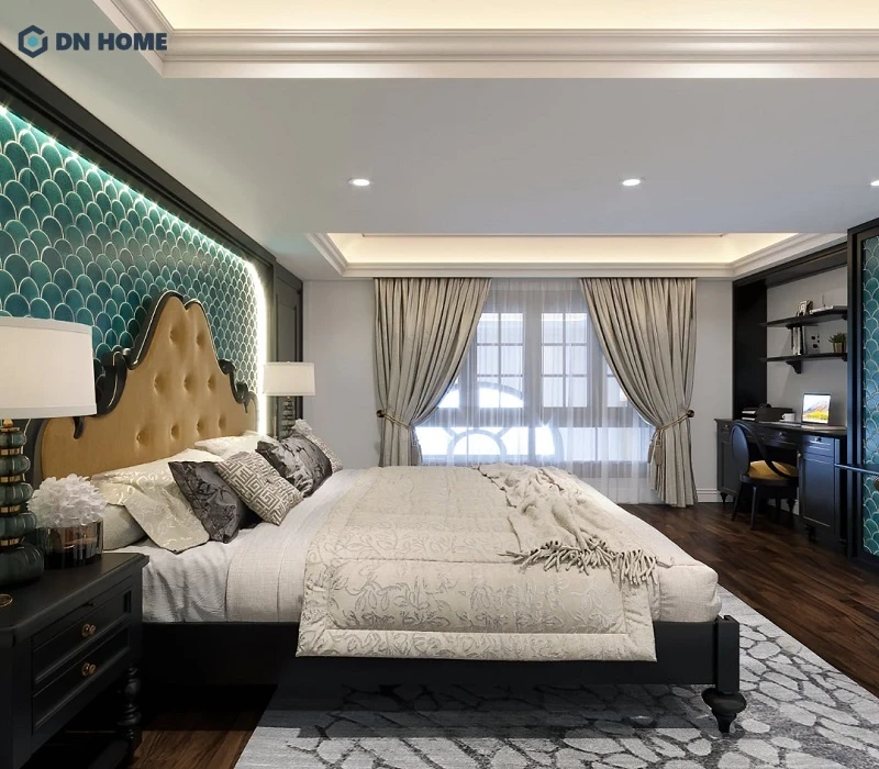 Không gian phòng ngủ căn hộ Duplex với nét đẹp mộc mạc, hoài cổ