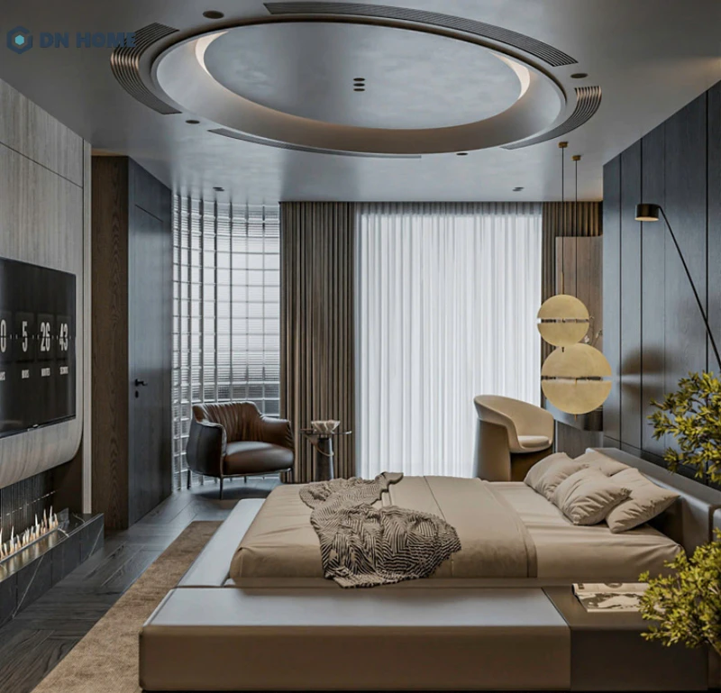 Không gian phòng ngủ căn hộ Duplex sang trọng, thoải mái