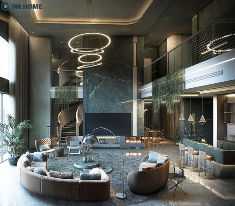 Khi thiết kế nội thất cho căn hộ Duplex cần chú ý kết hợp hài hoà yếu tố ánh sáng tự nhiên và hệ thống ánh sáng nhân tạo