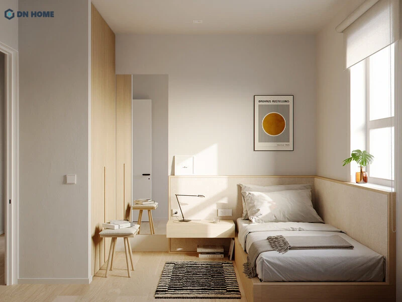 Tủ đồ được thiết kế kịch trần giúp tối đa hóa diện tích sử dụng hiệu quả