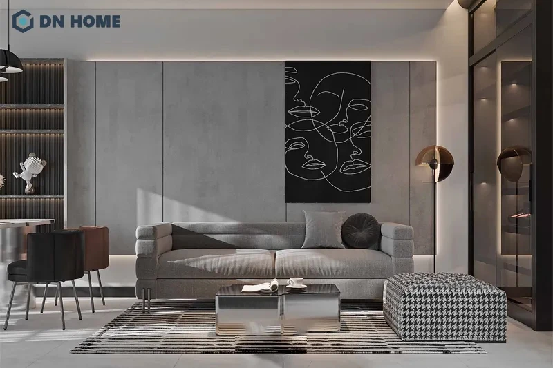Nên trang trí thêm không gian phía sau sofa để tạo điểm nhấn cho toàn bộ không gian phòng kháchNên trang trí thêm không gian phía sau sofa để tạo điểm nhấn cho toàn bộ không gian phòng khách