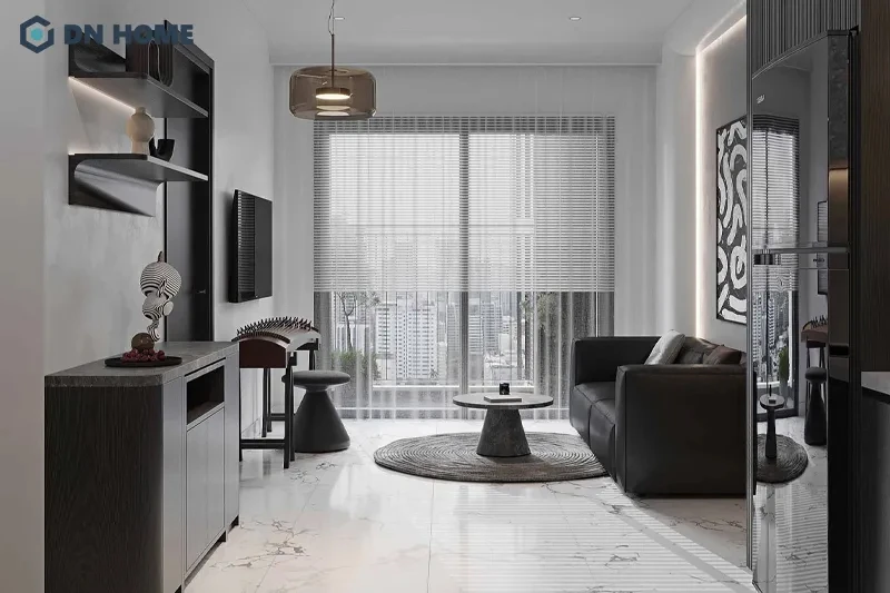 Nên lựa chọn màu sắc sofa đơn ấn tượng để tạo điểm nhấn cho không gian phòng khách
