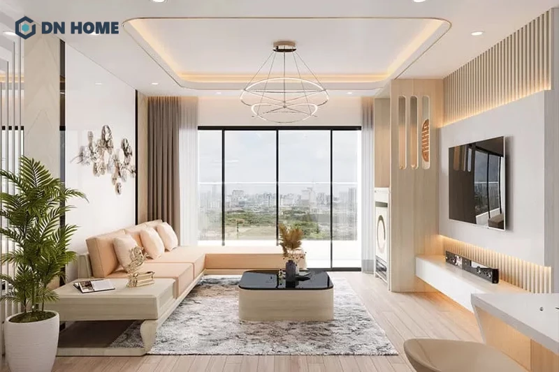Phong cách hiện đại mang đến vẻ đẹp thời thượng cho không gian phòng khách chung cư