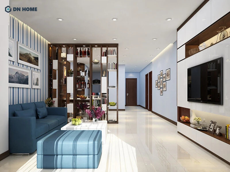 Thiết kế nội thất phòng khách với nhà ống 4m theo phong cách hiện đại