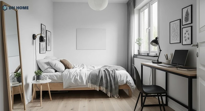 Thiết kế phòng ngủ theo phong cách Scandinavian chú trọng đến việc tối ưu ánh sáng tự nhiên, mang lại cảm giác nhẹ nhàng, thoáng đãng