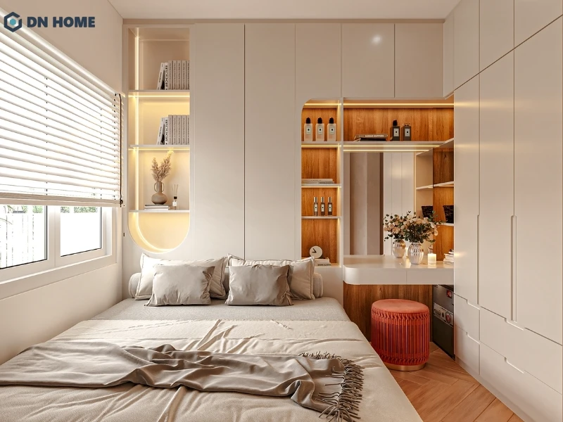 Bố trí nội thất hợp lý giúp cho căn phòng vừa thẩm mỹ vừa tiện nghi