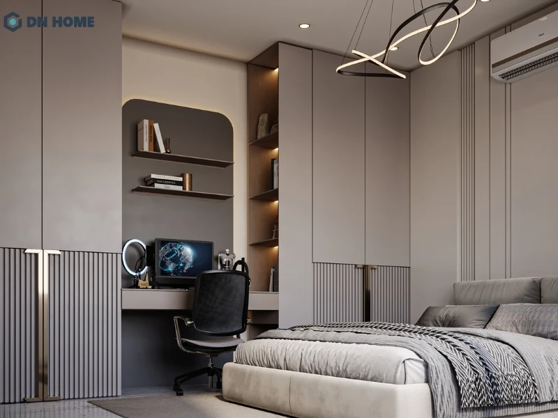 Thiết kế tập trung vào sự gọn gàng, tiện nghi, ưu tiên sử dụng nội thất đa năng