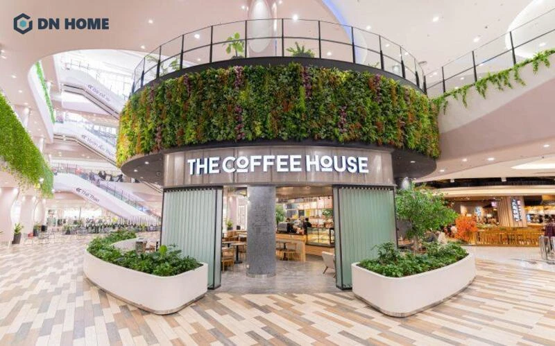 Thiết kế những quán cafe hiện đại kinh doanh tại trung tâm thương mại
