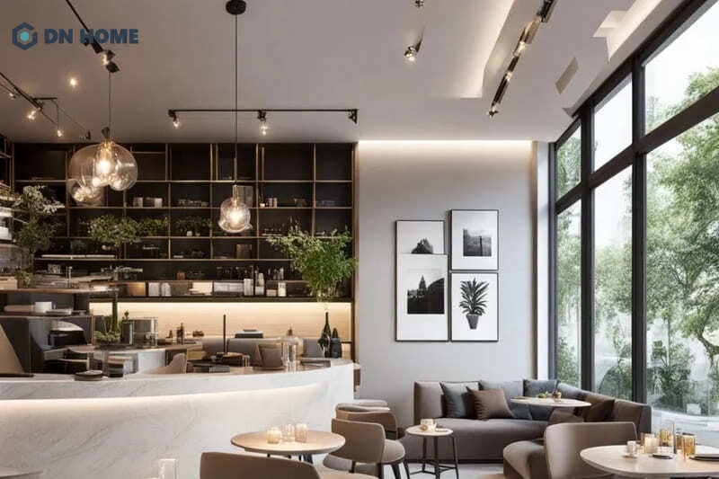 DN HOME là đơn vị thực hiện các bản thiết kế cho quán cafe đẹp