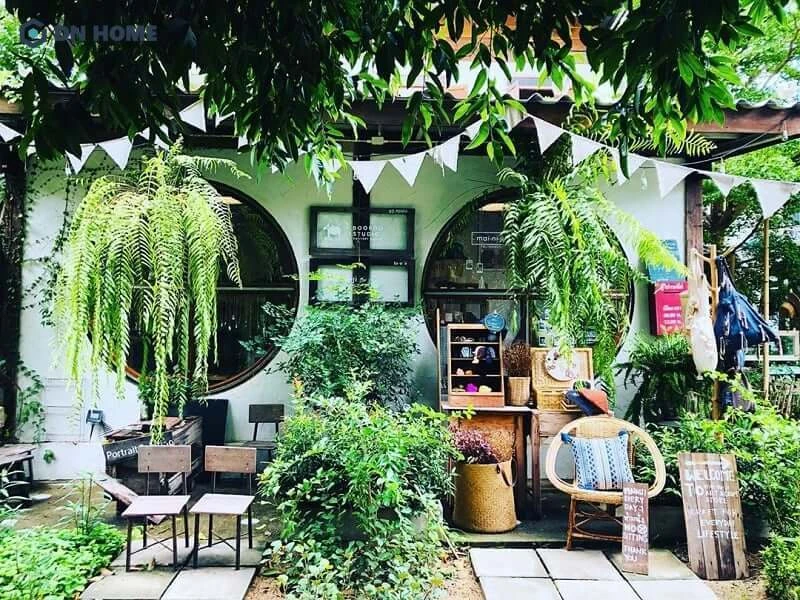 Quán cafe dành cho không gian kinh doanh sân vườn đẹp mắt